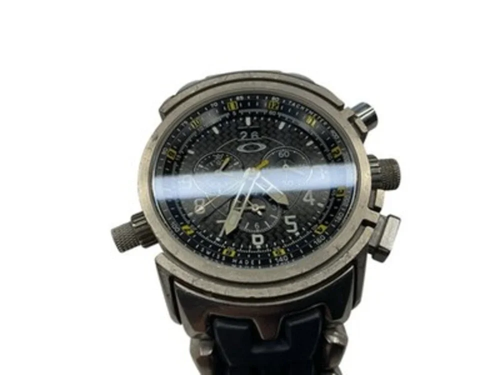 Oakley 12 Gauge Titanium Carbon Fiber w/Carbon Fiber Yellow Dial Watch